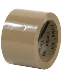 Tartan 369 Carton-Sealing Tape, 3in Core, 3in x 110 Yd., Tan, Pack Of 6