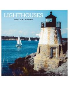 TF Publishing Scenic Wall Calendar, 12in x 12in, Lighthouses, January To December 2022
