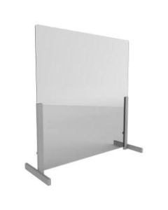 Linea Italia, Inc. Wellness Line Acrylic Sneeze Guard, 24in x 24in, Clear