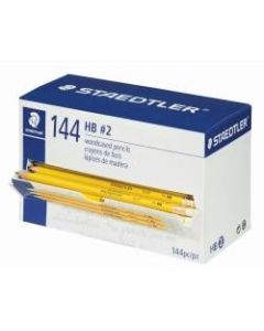 Staedtler Woodcased Pre-Sharpened Pencils, 2 mm, #2HB, Yellow, Pack Of 144 Pencils
