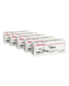 Office Depot Brand Standard Staples, 1/4in, 5,000 Staples Per Pack, Box Of 5 Packs