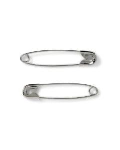 Medline Sterile Safety Pins, #2 Medium, Stainless Steel, Pack Of 100