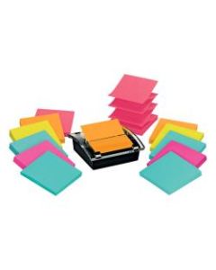 Post it Super Sticky Pop up Notes With Designer Dispenser, 3in x 3in, Black, Pack Of 12 Pads