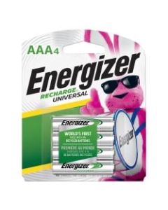Energizer Rechargeable NiMH AAA Batteries, Pack Of 4