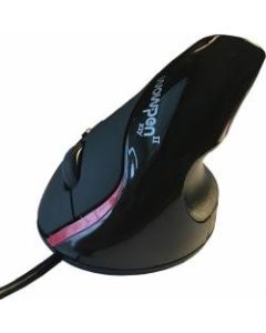 Wow Pen Joy II Vertical Ergonomic Optical Mouse, Black
