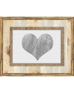PTM Images Photo Frame, Heart Burlap, 15inH x 3/4inW x 12inD, Sand