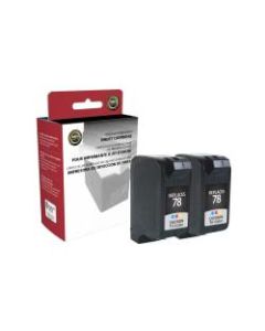 Clover Technologies Group OD78DNX2 Remanufactured Tri-Color Ink Cartridge Replacement For HP 78, Pack Of 2