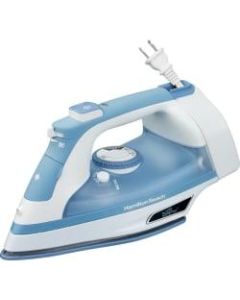 Hamilton Beach Durathon 19701 Clothes Iron - Automatic Shut Off - 9 fl oz Reservoir Capacity - 1500 W - Blue, White