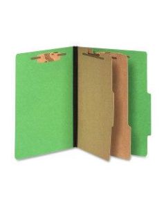 ACCO Color Life Presstex Top-Tab Folders, Letter Size, 30% Recycled, Green, Box Of 10