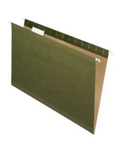 Pendaflex Premium Reinforced Hanging Folders, 1/5 Cut, Legal Size, Standard Green, Pack Of 25
