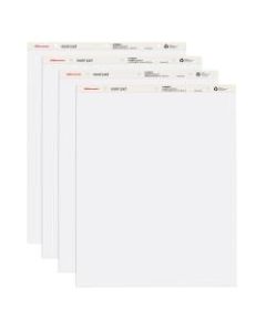 Office Depot Brand Standard Easel Pads, 34in x 27in, 30% Recycled, White, 50 Sheets, Pack Of 4