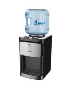Avanti Countertop Water Dispenser - 5 gal - Stainless Steel - 13in x 12in x 20in - Black