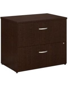 Bush Business Furniture Easy Office 35-2/3inW Lateral 1-Drawer File Cabinet, Mocha Cherry, Standard Delivery