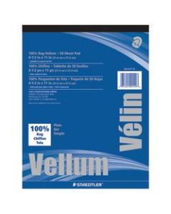 Staedtler Plain Vellum Paper, 8 1/2in x 11in, White, Pack Of 50 Sheets