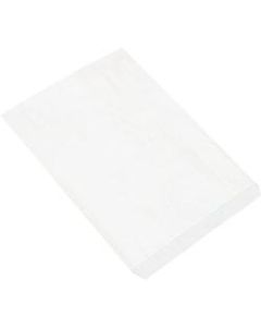 Partners Brand Flat Merchandise Bags, 10inW x 13inD, White, Case Of 1,000