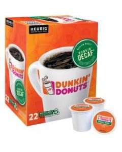 Dunkin Donuts Single-Serve Coffee K-Cup, Decaffeinated, Carton Of 22