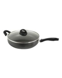 Oster Clairborne 12in Aluminum Saute Pan, Charcoal Gray