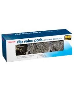 Officemate Clip Value Pack, 1in, 10 Sheet Capacity, Assorted, Pack Of 1,040
