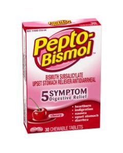 Pepto-Bismol Tablets, 1 Per Packet, Box Of 30 Packets