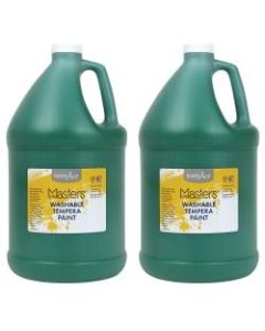 Little Masters Washable Tempera Paint, 128 Oz, Green, Pack Of 2