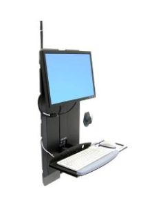 Ergotron StyleView 60-593-195 Lift for Flat Panel Display - Black - 24in Screen Support - 30 lb Load Capacity - 75 x 75, 100 x 100 VESA Standard