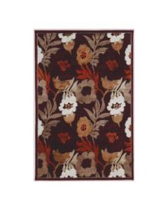 Linon Home Decor Products Kymm Area Rug, Marcie, 5ft x 7ft 6in, Brown/Red
