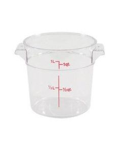 Cambro Camwear Food Storage Container, 1 Qt, Clear