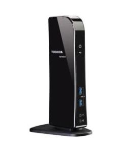 Toshiba Dynadock Docking Station - 6 x USB Ports - Network (RJ-45) - Black - Audio Line Out - Microphone - Docking