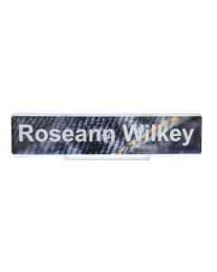 The Mighty Badge do-it-yourself Polycarbonate Cubicle Stand Signage Kit, 2in x 10in, Clear, Pack of 12