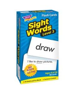 TREND Sight Words Skill Drill Flash Cards, Level 3, 6in x 3in, Grades 3-4, Pack Of 96