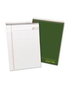 Ampad Gold Fibre Classic Wirebound Legal Pads - 70 Sheets - Wire Bound - 0.34in Ruled - 20 lb Basis Weight - 8 1/2in x 11 3/4in - White Paper - Classic Green Cover - Micro Perforated, Stiff-back, Chipboard Backing - 1Each