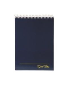 Ampad Gold Fibre Wirebound Legal Pad - 70 Sheets - Wire Bound - 20 lb Basis Weight - 8 1/2in x 11 3/4in - 8.50in x 0.4in12.3in - White Paper - Navy Cover - Micro Perforated, Easy Tear, Rigid, Chipboard Backing, Numbered - 1Each