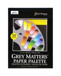 Jack Richeson Gray Matters Paper Palette Pad, 12in x 16in, 50 Sheets
