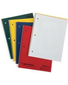 Oxford 3 - Hole Punched Wirebound Notebook - Letter - 80 Sheets - Wire Bound - 15 lb Basis Weight - 8 1/2in x 11in - White Paper - Assorted Cover - Kraft Cover - Micro Perforated, Rigid, Subject - Recycled - 1Each