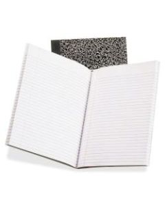 Oxford College Rule Composition Notebook - 80 Sheets - Sewn - Ruled - 7 7/8in x 10in - White Paper - Black Cover Marble - Board Cover - 1 Each