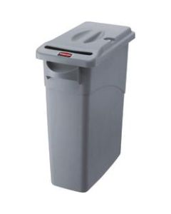Rubbermaid Commercial Slim Jim Confidential Secure Container, 31inH x 11inW x 20inL, Gray