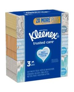 Kleenex Trusted Care Tissues - 2 Ply - 8.20in x 8.40in - White - Soft, Strong, Absorbent, Durable, Pre-moistened - For Home - 144 Per Box - 12 / Carton