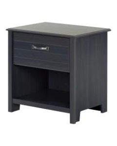 South Shore Ulysses 1-Drawer Nightstand, 22-1/2inH x 21-3/4inW x 17-3/4inD, Blueberry