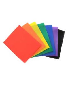 Inkology 2-Pocket Poly Portfolios Without Metal Prongs, Letter Sized, Assorted Colors, Pack Of 48