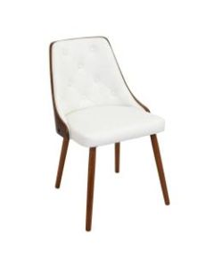 LumiSource Gianna Chair, Walnut/White