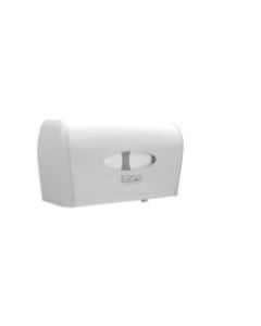 Solaris Paper LoCor Side-By-Side Wall-Mount Bath Tissue Dispenser, White