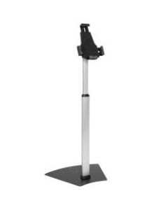 Mount-It MI-3786 Floor Kiosk Stand With Lock For 7.9in - 10.5in Tablets, 24-13/16inH x 14-5/8inW x 3-1/8inD, Silver