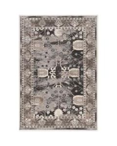Linon Home Decor Products Paramount Area Rug, 144inH x 108inW, Zeigler, Gray/Charcoal