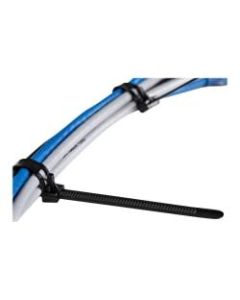 StarTech.com 100 Pack 6in Reusable Cable Ties - Black Medium Releasable Nylon/Plastic Zip Ties Resealable Adjustable Network Cable Wraps UL