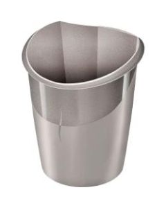 CEP Ellypse Plastic Waste Bin, 3.96 Gallons, Gray