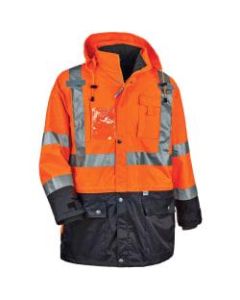 Ergodyne GloWear 8388 4-In-1 Type R Class3/2 Thermal Jacket Kit, Small, Orange