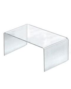 Azar Displays Riser Displays, 6inH x 12inW x 7 3/4inD, Clear, Pack Of 4