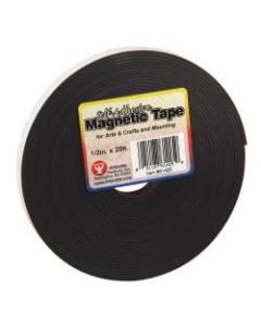 Hygloss Magnetic Tape Strips, 0.5in x 8.33 Yd., Black, Pack Of 3