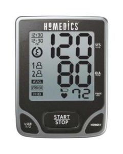 HoMedics Deluxe Arm Blood Pressure Monitor with Smart Measure Technology - For Blood Pressure - Portable, Extra Large Display, Large Cuff, Irregular Heartbeat Detection, Body Movement Detection, Date & Time Stamp, Memory Function