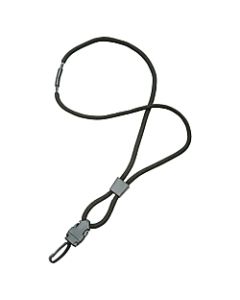 SKILCRAFT Premium Lanyard With Swivel Hook, 36in, Black, Pack Of 12 (AbilityOne 8455-01-613-0192)